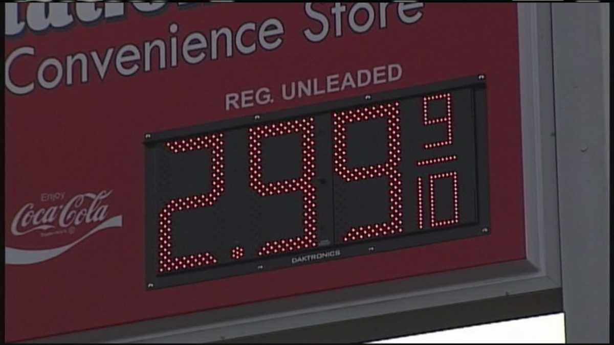 Drivers enjoying low gas prices in Hollis, Waterboro