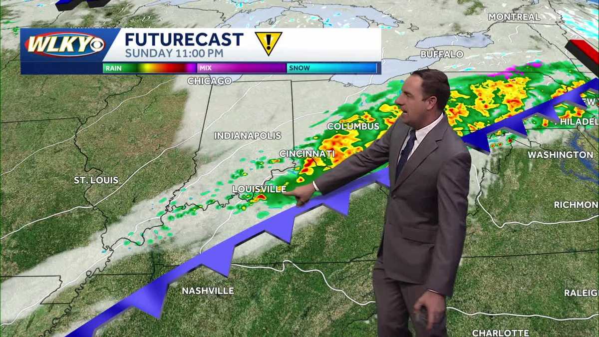 Near record heat then storms Sunday night