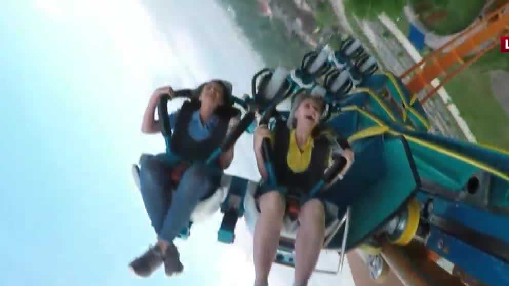 Thunder Bird roller coaster takes WLKY's Alex on a ride
