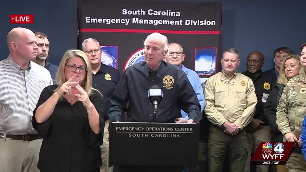 State officials in South Carolina give update on ice storm preps
