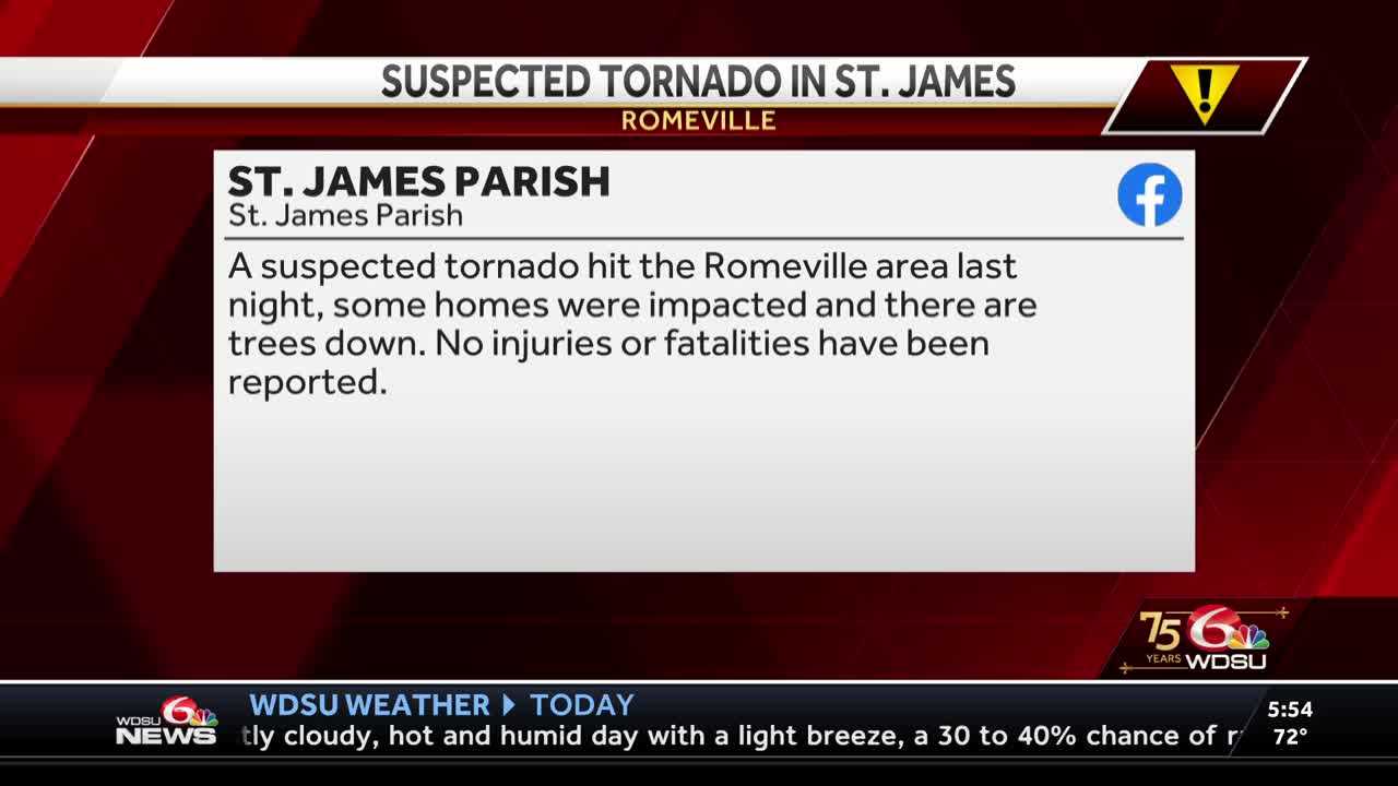 St. James Parish say tornado touched down in Romeville - Vimarsana News