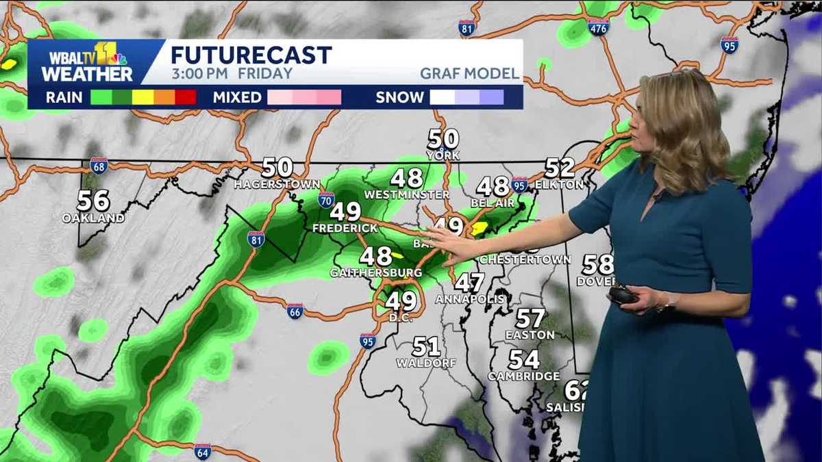 Showers Likely Friday Afternoon in Baltimore