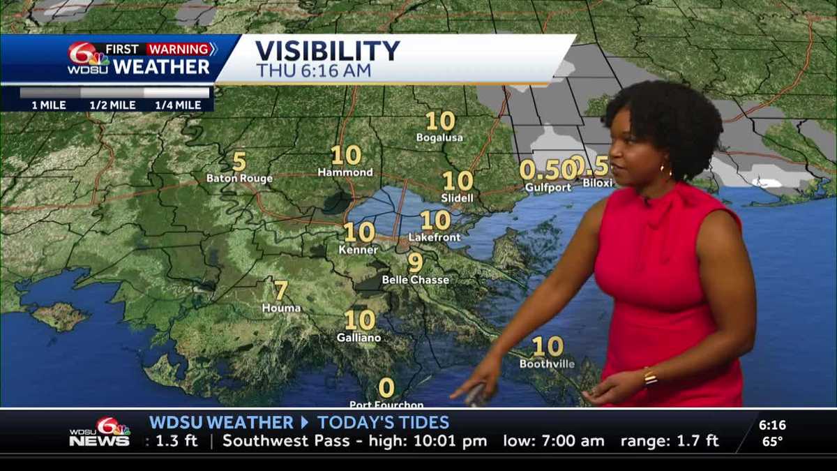 Mostly cloudy, muggy, mild, & breezy Thursday