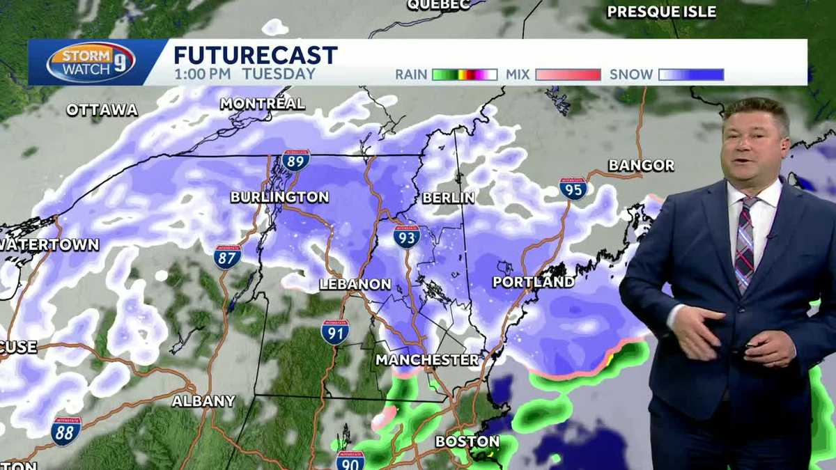 Video: Bursts of snow possible through evening in New Hampshire