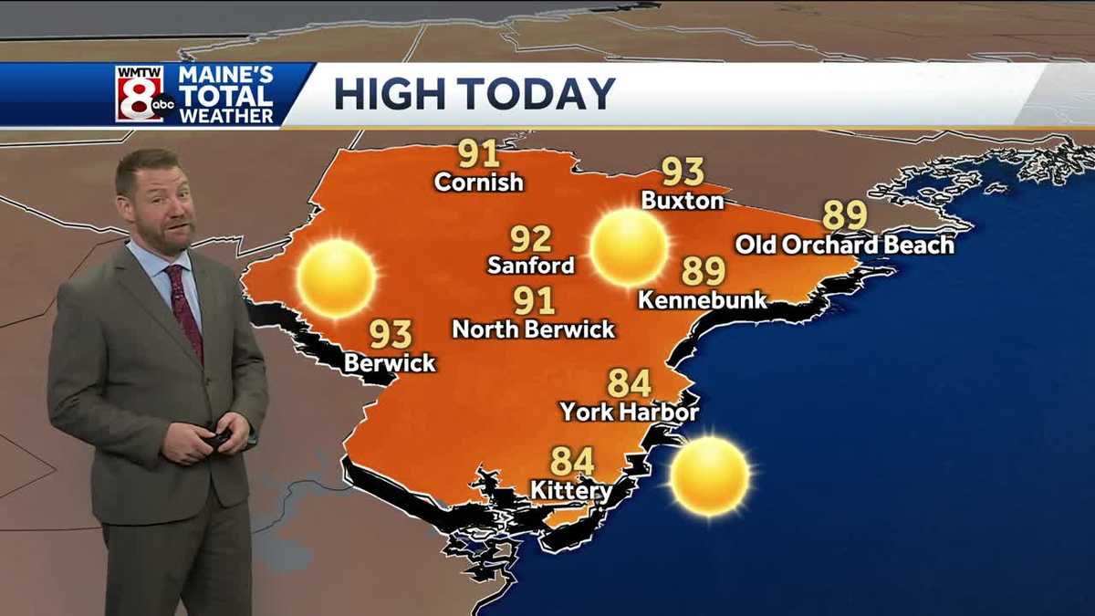 Strong storms roll in after a hot and humid day