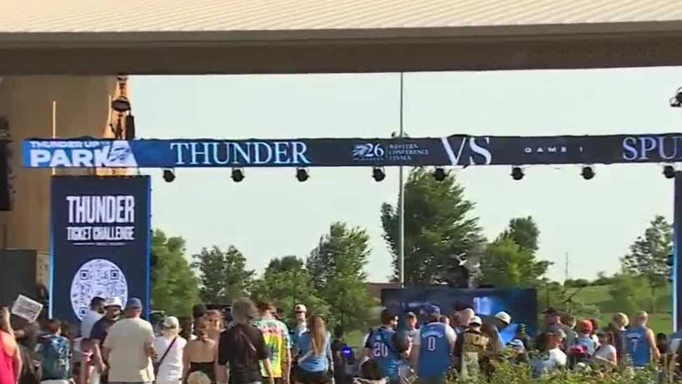 Thunder Up in the Park brings big energy to downtown OKC ahead of Western Conference Finals