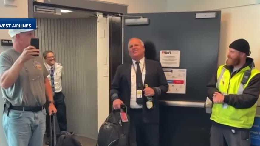 Southwest honors retiring Spirit pilot at BWI-Marshall