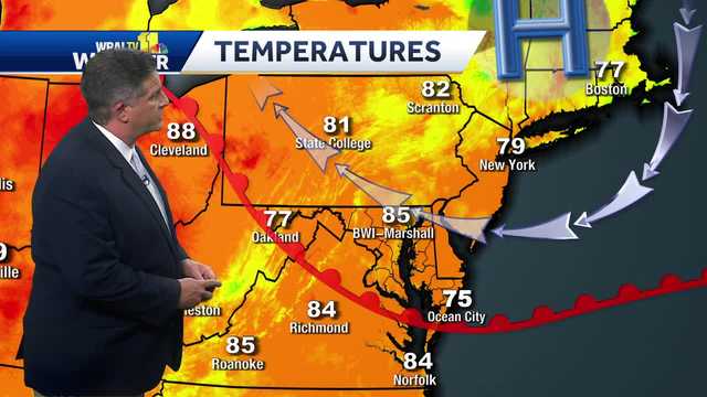 Maryland weather forecast: Uncomfortable heat Monday