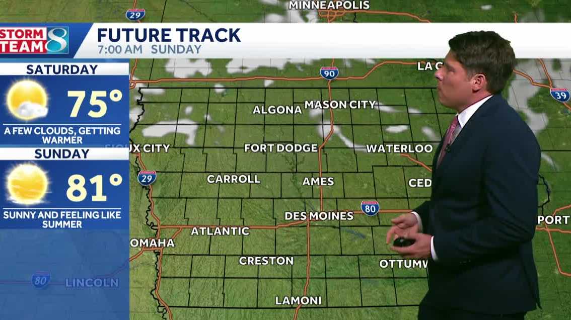 Iowa weather: Warming up for the weekend with isolated showers north