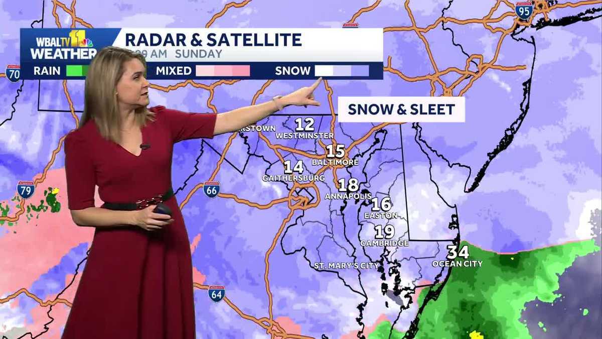 Heavy snowfall now mixing with sleet | ALERT DAY