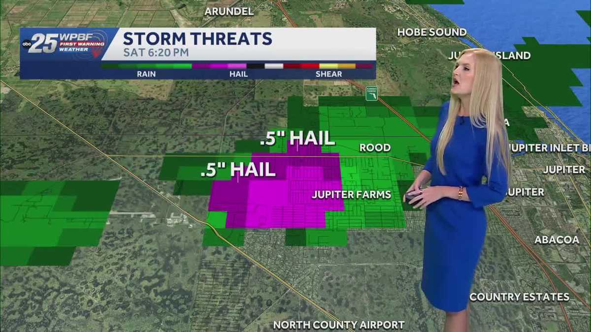 Severe storms swept through South Florida Saturday