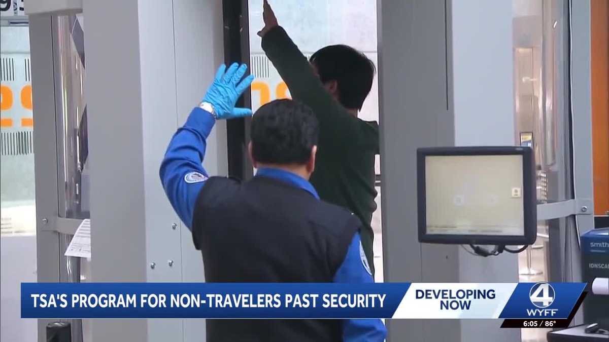 Non-travelers can accompany passengers through TSA at some airports under new program
