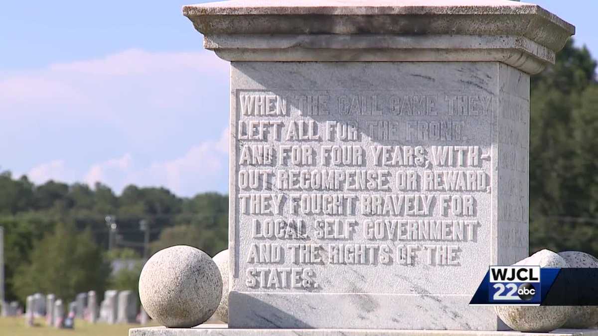 Confederate Monument in Sylvania cemetery vandalized