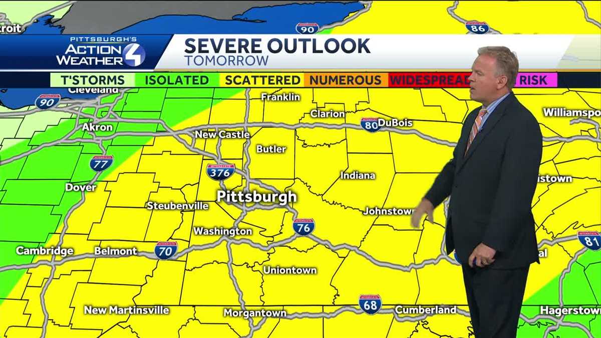 Rain showers move across the area overnight
