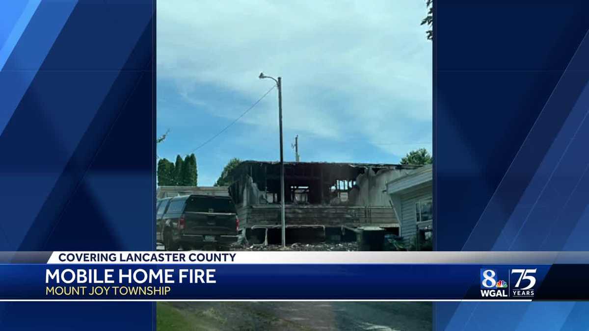 Fire gutted mobile home in Lancaster County, Pa.