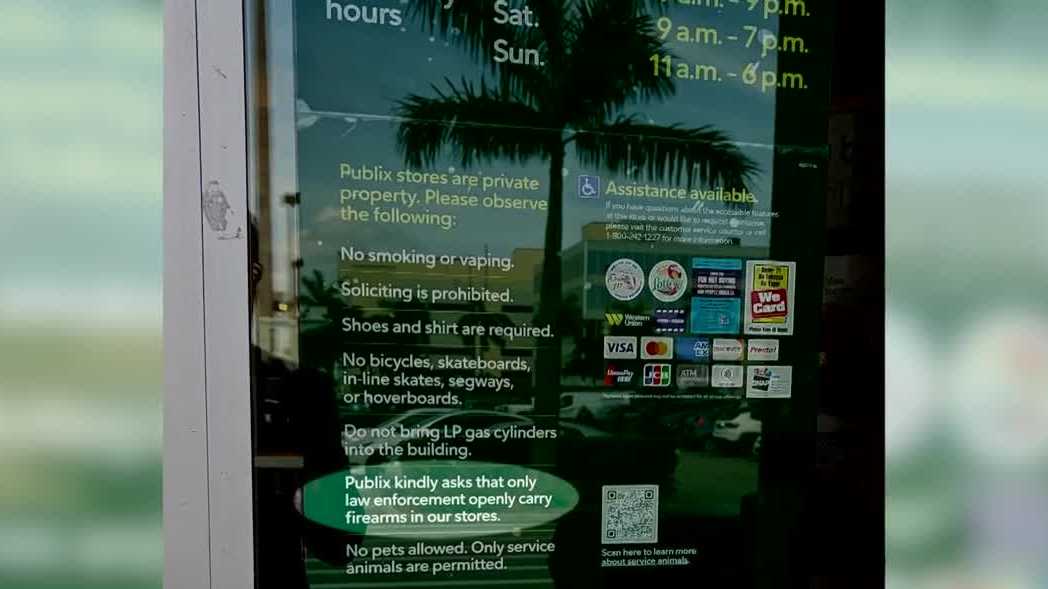 Publix reverses open carry policy in Florida stores