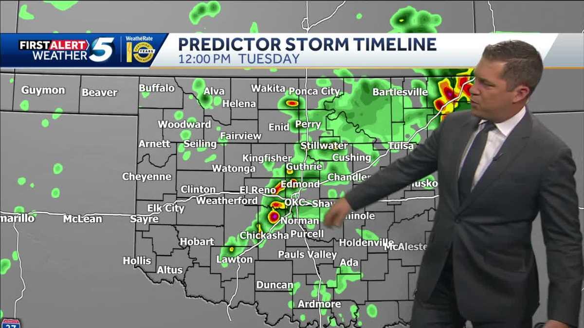 Rain timeline for tonight