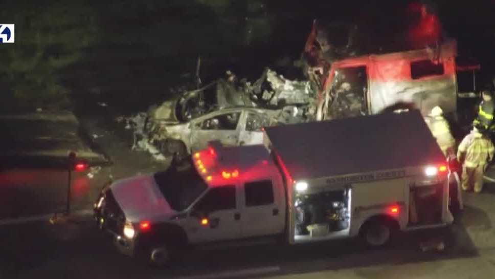 Fiery wreck on I-79 in Washington County