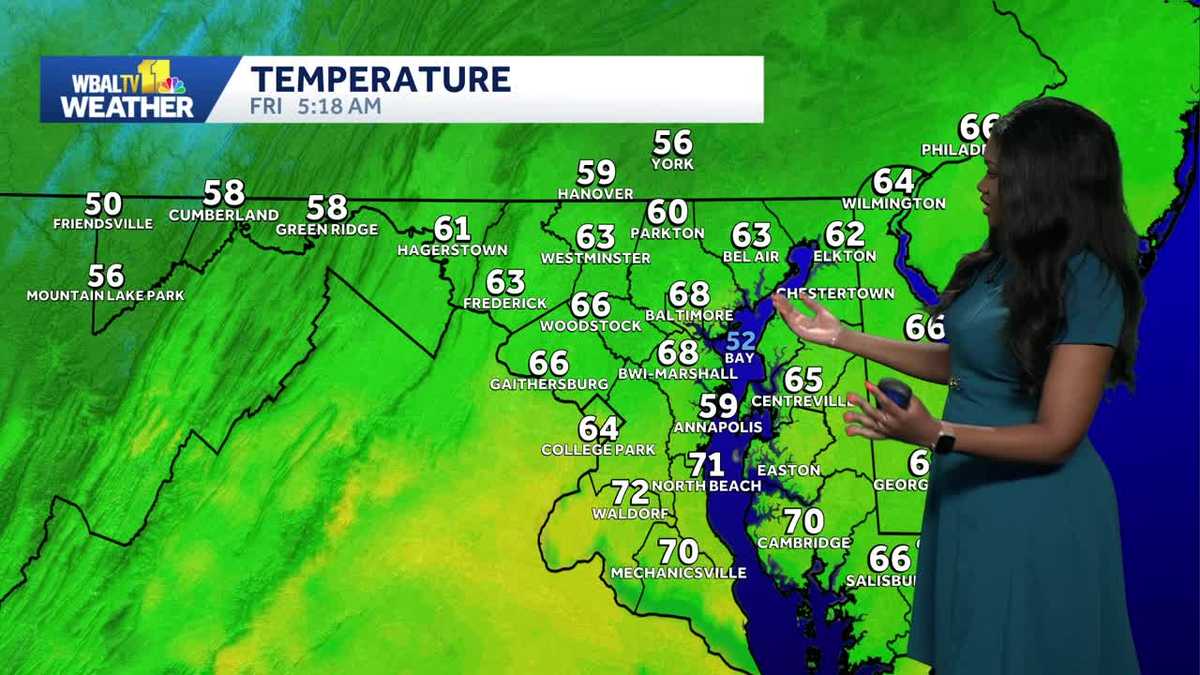 A soggy end to the workweek across Maryland 