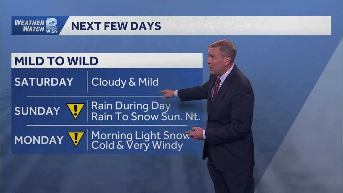 Weekend SE Wisconsin weather: Rain turns to snow Sunday night