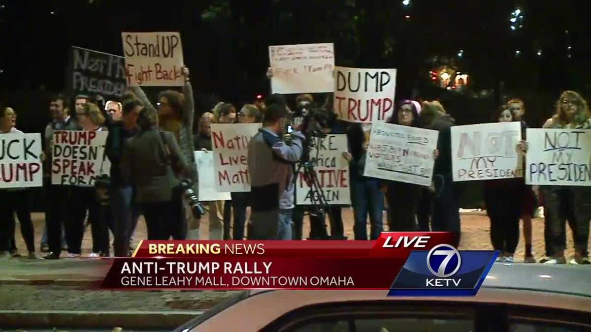 Anti-Trump rally held in downtown Omaha