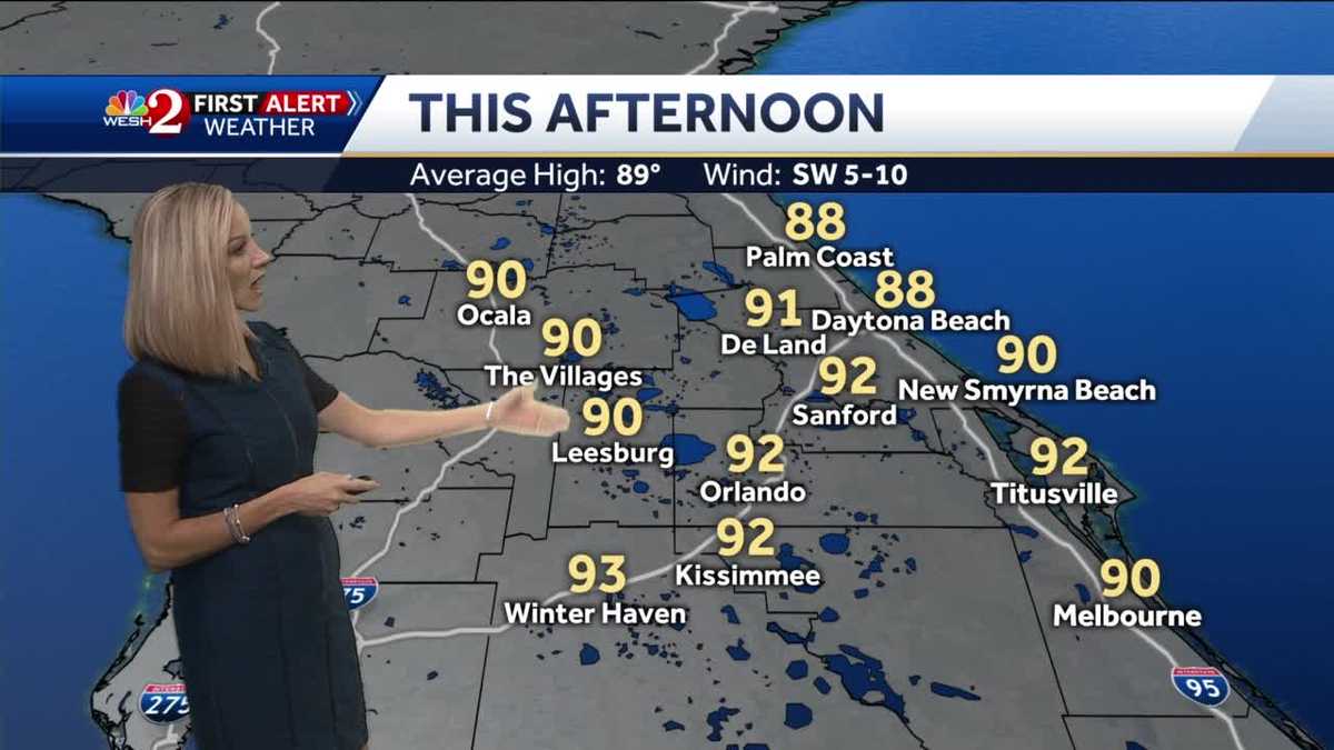 Temps climbing to the 90s Wednesday