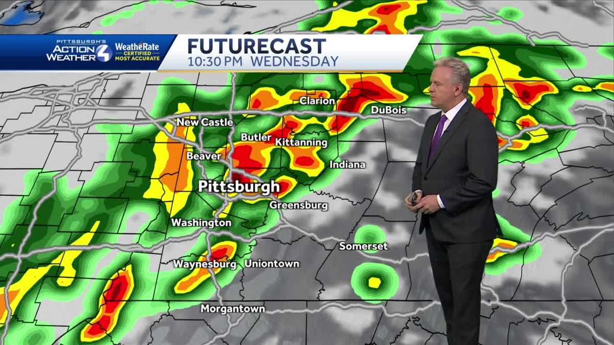 Impact Day: Mostly cloudy, then showers, thunderstorms Wednesday