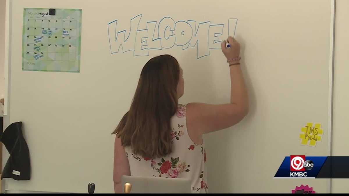 Some students in Turner School District in Kansas City, Kansas start class Tuesday