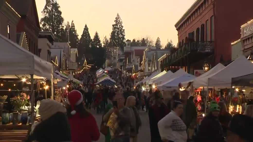 Nevada City's Victorian Christmas shines bright above the Sacramento Valley fog