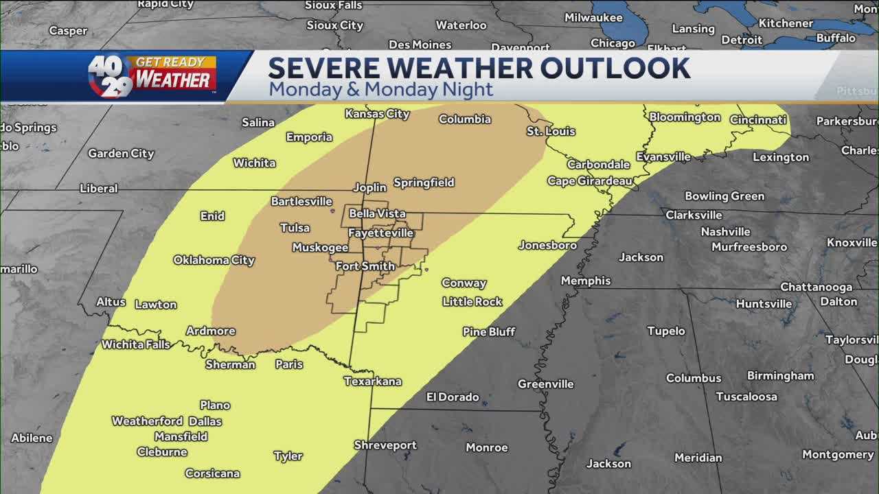 Arkansas storms: Severe weather possible Monday - Vimarsana News
