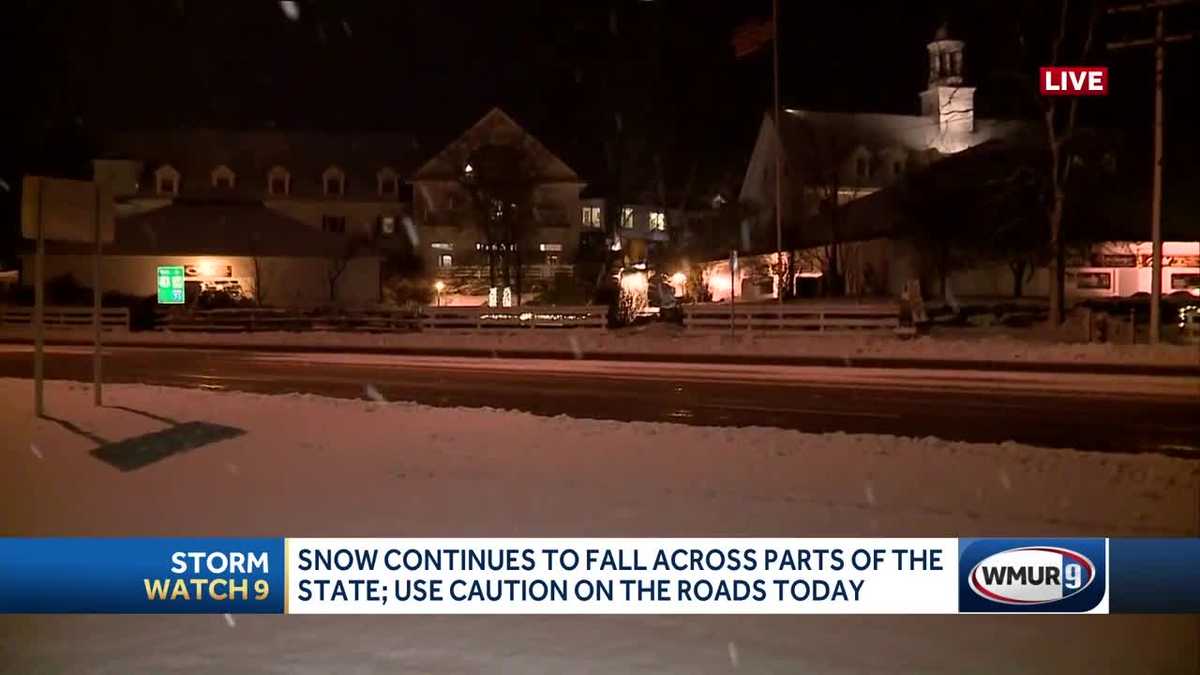 Overnight snow leads to slick roads
