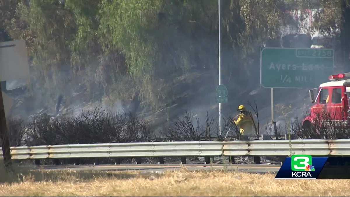 Grass fires shut down Hwy. 99 in Galt
