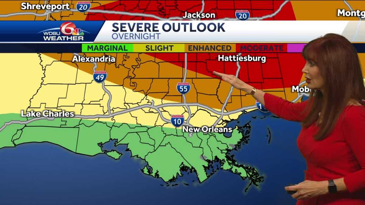 Severe weather risk overnight