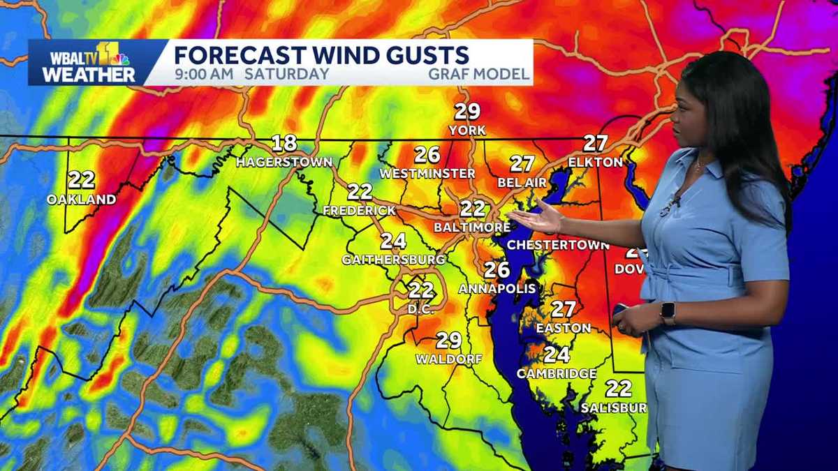 Dry but breezy this afternoon in Maryland