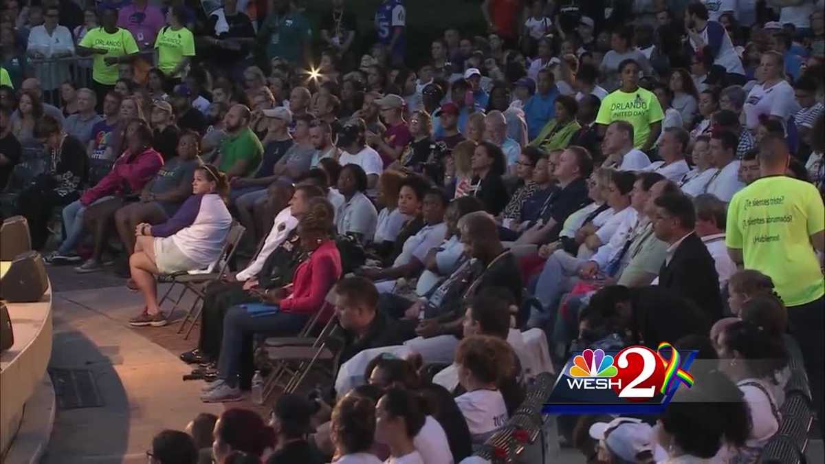 Thousands Flood Lake Eola For Vigil Honoring Pulse Victims