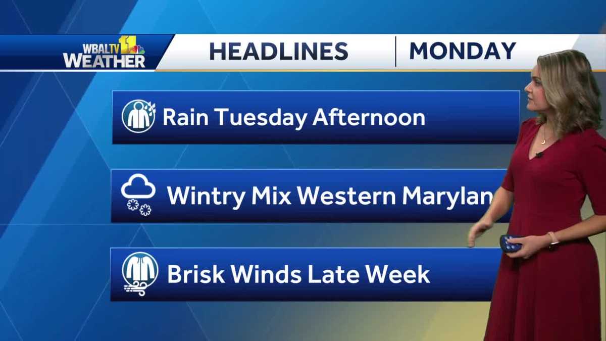 Much colder to start Monday