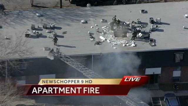 Fire hits apartment building in Northeast KC