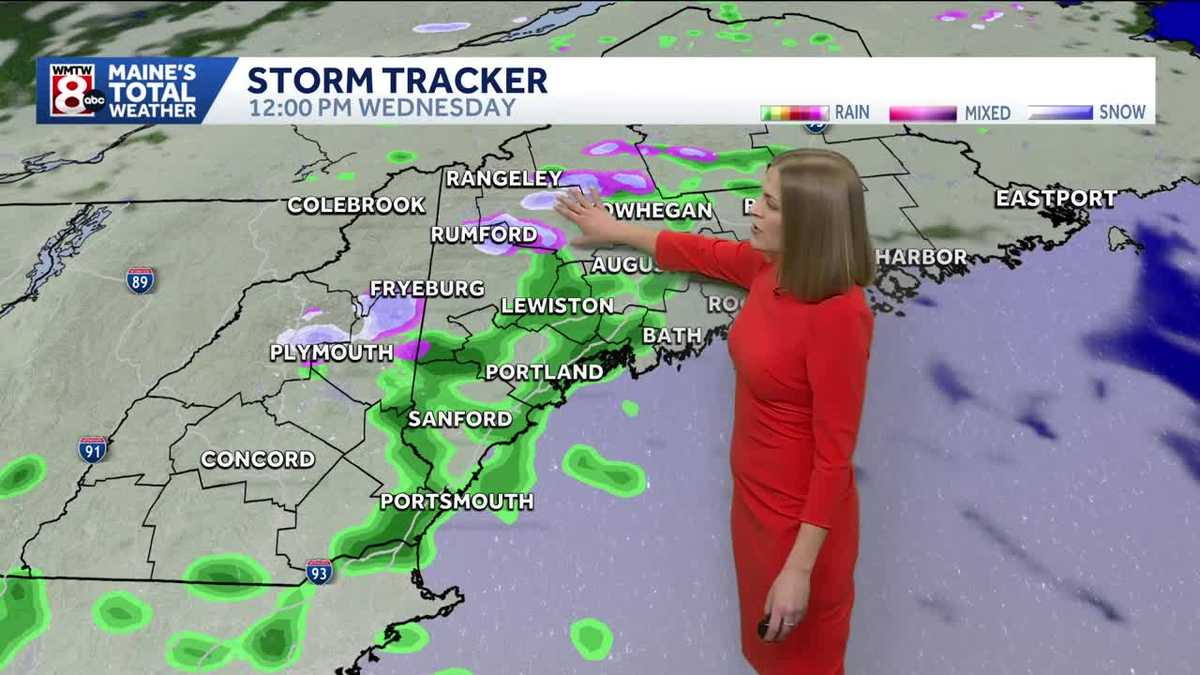 Scattered showers (rain and snow) Wednesday