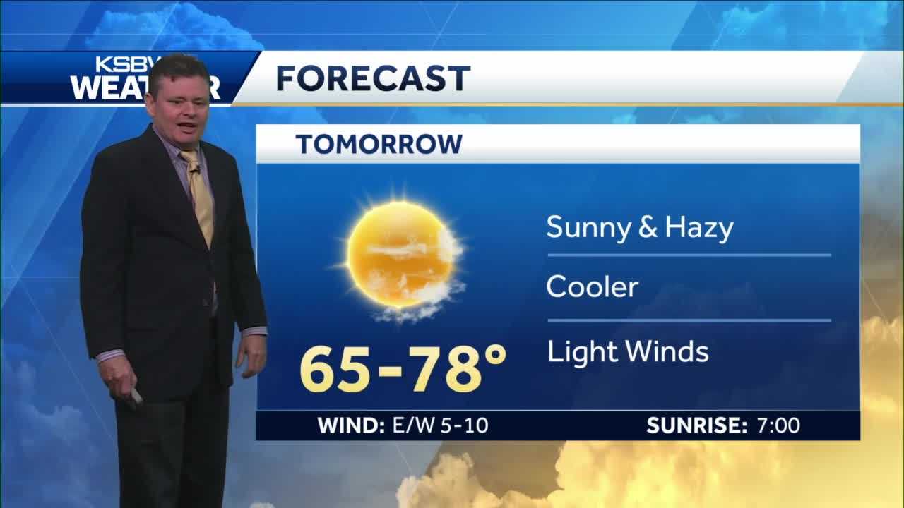 Sunny, Hazy And Cooler Thursday