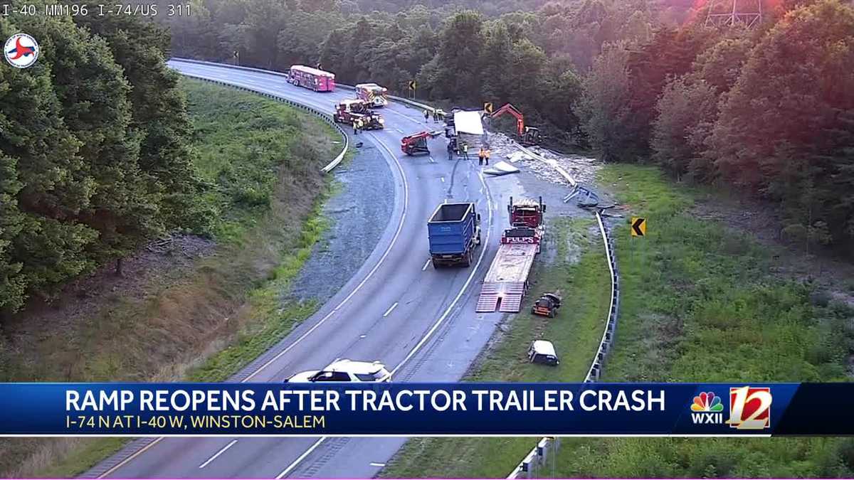 North Carolina highway ramp reopened after tractor trailer crash