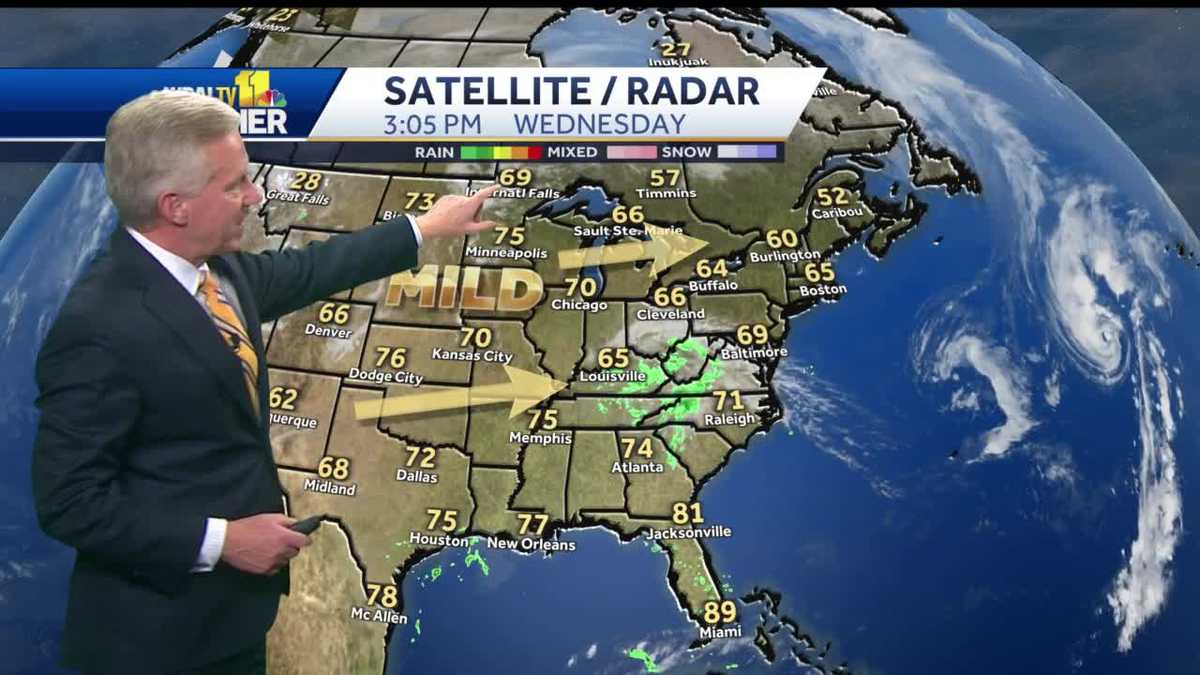 Partly cloudy but mild Thursday in Maryland