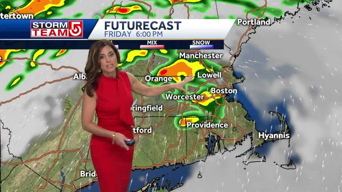 Video: Muggy day before downpours move in