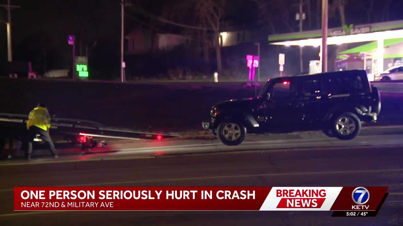 One person injured in crash Sunday