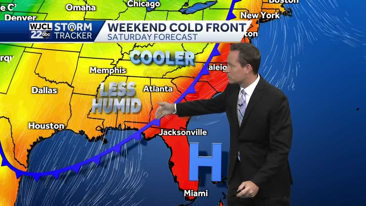 Weekend cold front to deliver a refreshing change