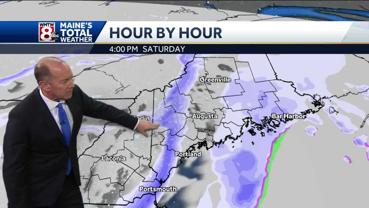 Snow showers and squalls arrive this afternoon