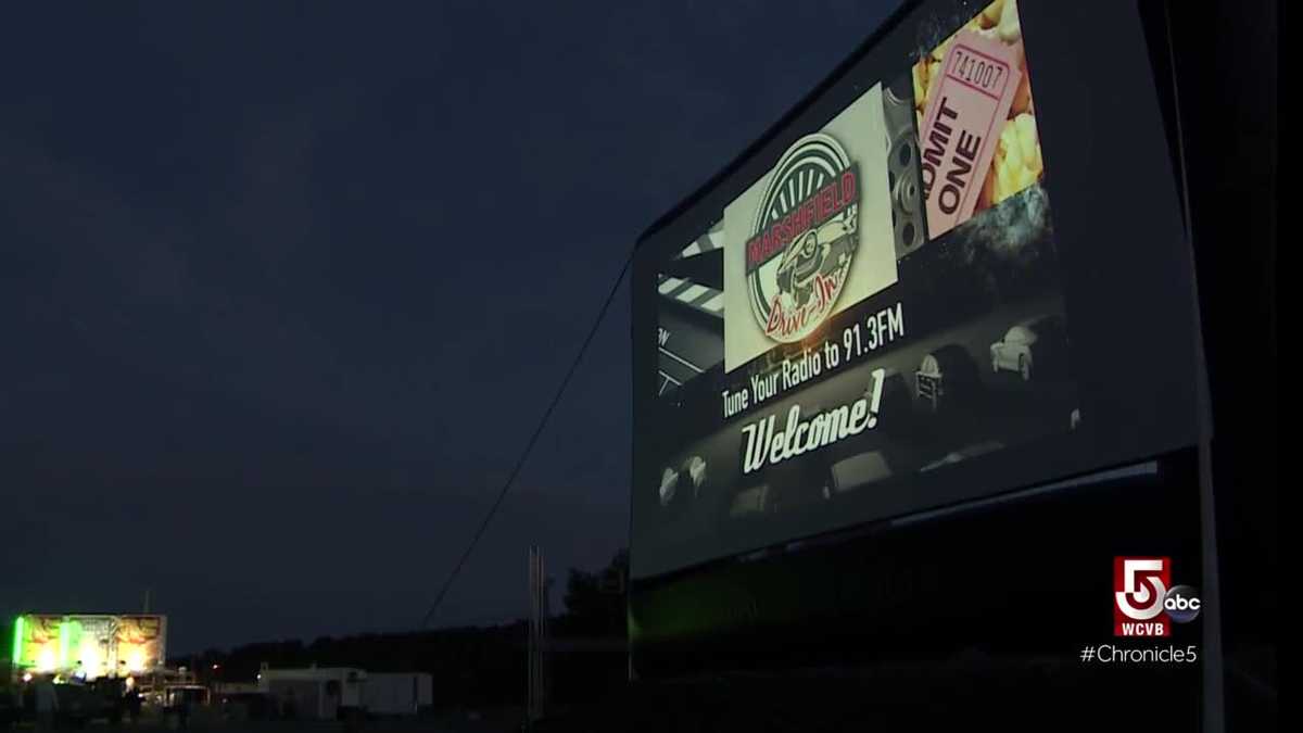 Transforming fairgrounds into a drivein movie theater in Marshfield