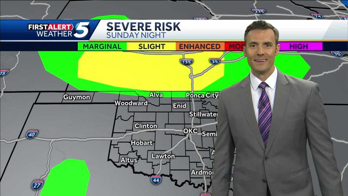 FORECAST: Severe storms clip Oklahoma tonight