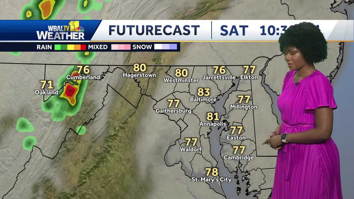 Showers and thunderstorms this Saturday afternoon
