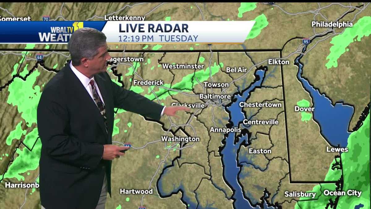 Cool and cloudy with a chance of showers Tuesday