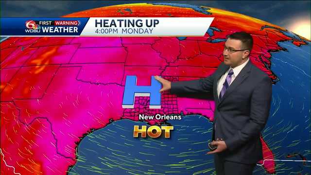 Heating up Sunday and through early next week